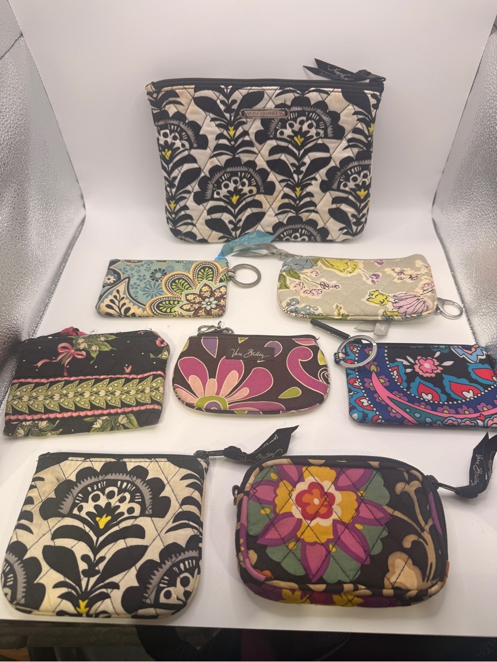 Vera Bradley lot of 8 Accessories id Wallets Pouches Coin Purses